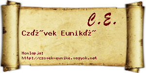 Czövek Euniké névjegykártya